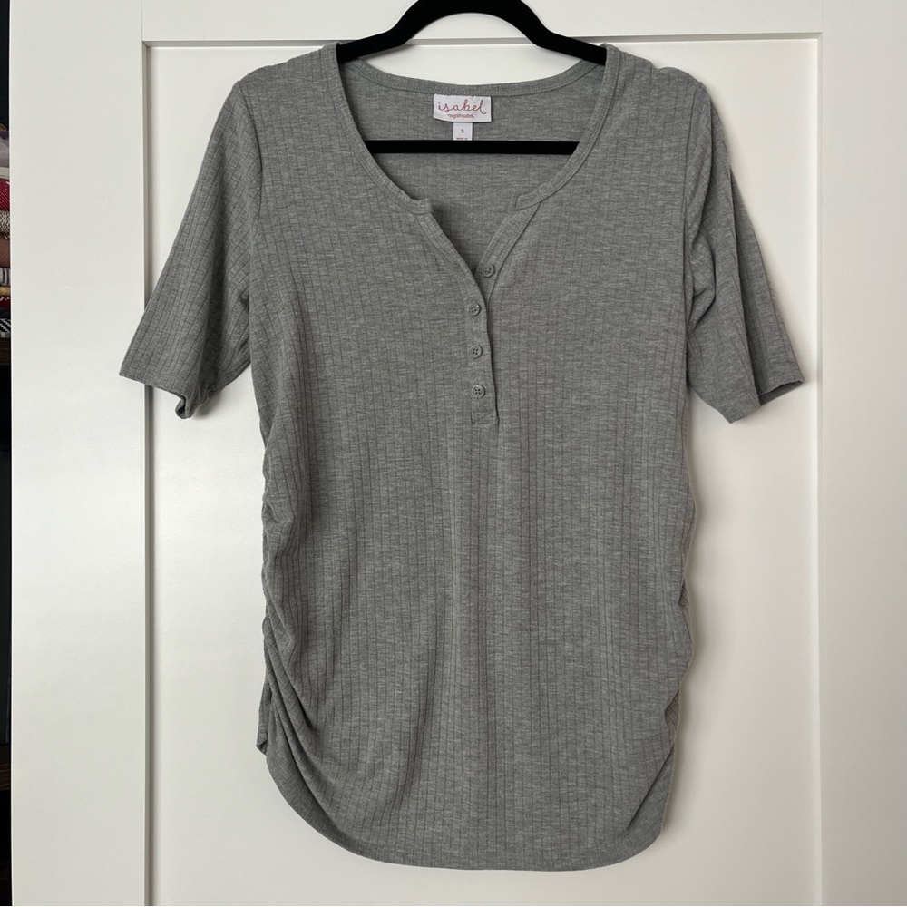Isabel Maternity by Ingrid & Isabel Gray Short Sleeve Tee